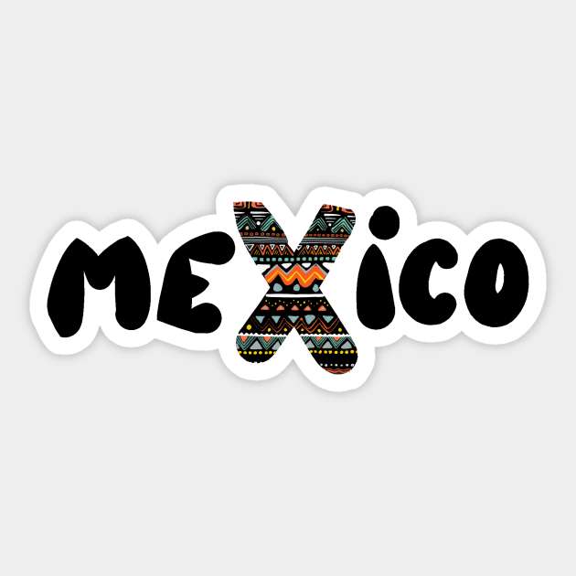 Mexico Design Aztec Print Style Sticker by covostudio